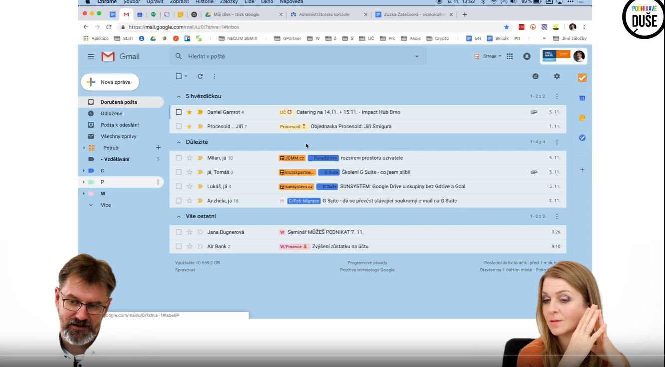 Email - praktický tutoriál o použití Gmailu s Pavlem Minářem