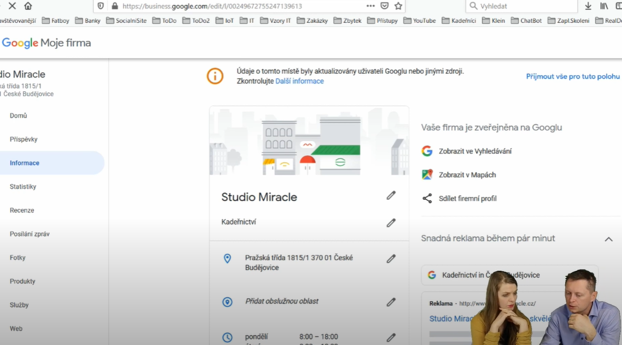 Nastavení hlavních kanálů, kde by neměl chybět náš záznam